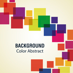 Multicolored sqaures with abstract shapes, vector illustration