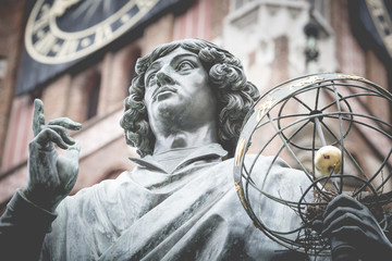 Monument of great astronomer Nicolaus Copernicus, Torun, Poland