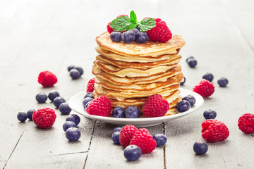 Pancakes  with berries
