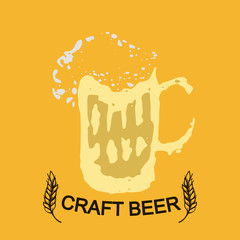 Beer Mug. Home Brewed Beer.