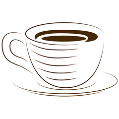 Icon cups. A cup of hot drink. Vector icon. Graphic vector image.