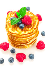 Tasty pancakes with berries