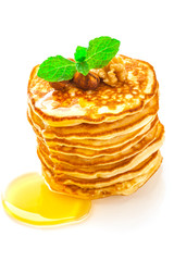 Pancakes with honey