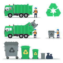 Garbage recycling set