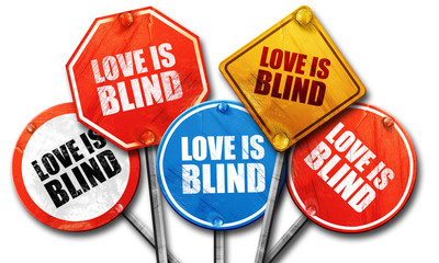 love is blind, 3D rendering, street signs