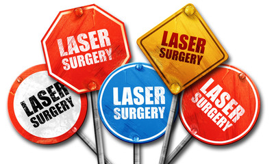 laser surgery, 3D rendering, street signs