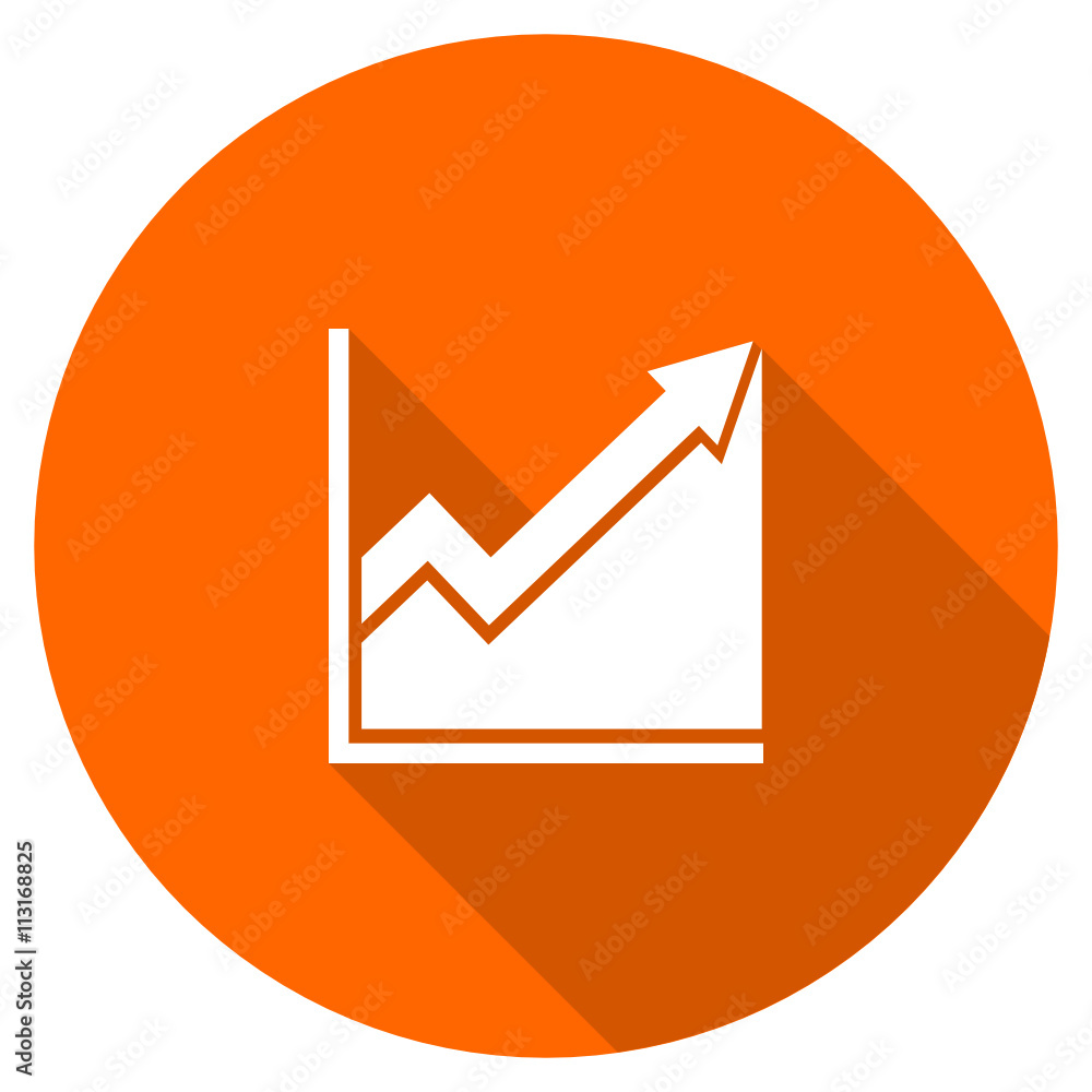 Aufkleber flat design round orange vector chart icon