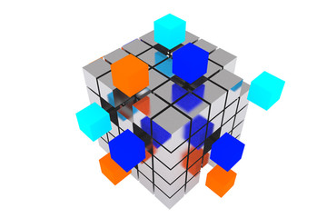 5x5 Wüfel Chrom und Farbe