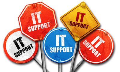 it support, 3D rendering, street signs