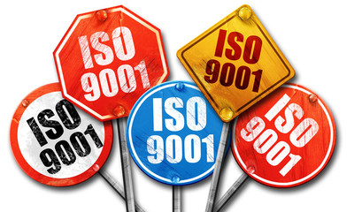 iso 9001, 3D rendering, street signs