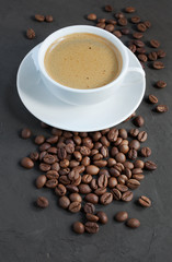?up of espresso and coffee beans