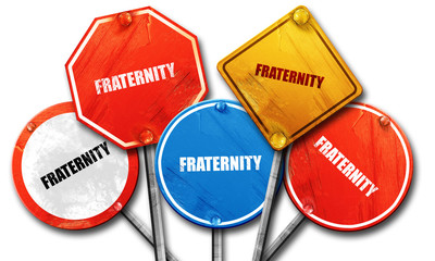 fraternity, 3D rendering, street signs