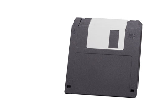 loppy Disk magnetic computer data storage support isolated over