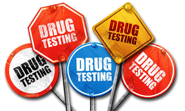 Drug Testing, 3D Rendering, Street Signs