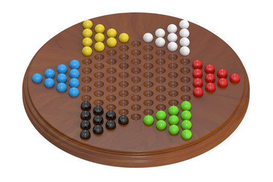 chinese checkers, 3D rendering