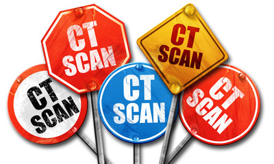 ct scan, 3D rendering, street signs