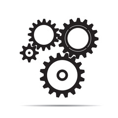 Black illustration of sprockets. Vector Illustration