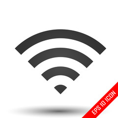 WIFI icon. Wifi sign. Simple flat logo of wifi sign on white background. Vector illustration.