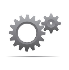 Grey illustration of sprockets. Vector Illustration
