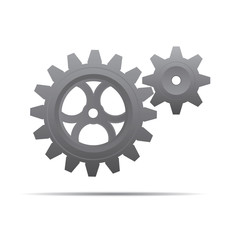 Grey illustration of sprockets. Vector Illustration