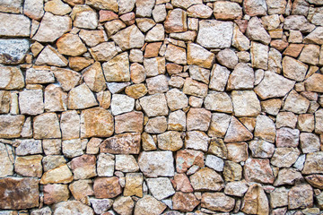 wall of irregular stones