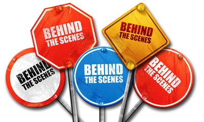 behind the scenes, 3D rendering, street signs