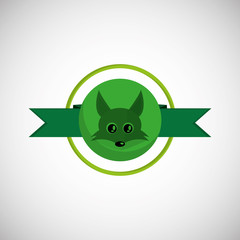 Animal design. Fox icon. Isolated illustration, white background