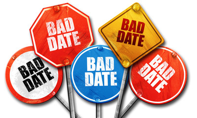 bad date, 3D rendering, street signs
