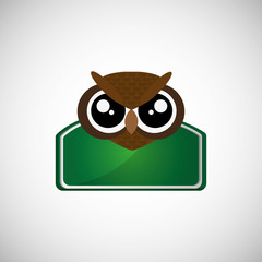 Animal design. owl icon. Isolated illustration, white background