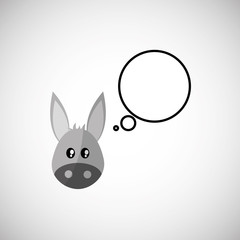 Animal design. donkey icon. Isolated illustration, white backgro
