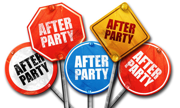 Afterparty, 3D Rendering, Street Signs