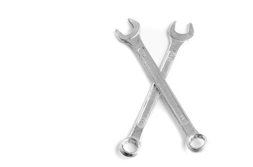 Two wrench isolated on white background