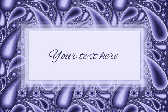 Stylish Purple Paisley Background With A Gradient Text Box