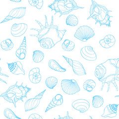 Sea vector seamless pattern