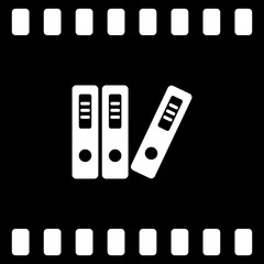 Large folders with documents web icon