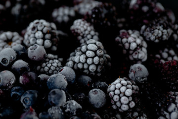 frozen blueberries and blackberries