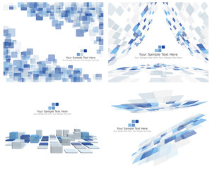 Set of 4 Checkered Background