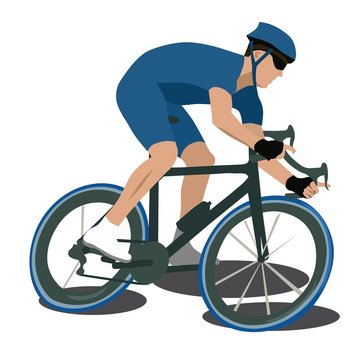 Sport cycling, isolated vector