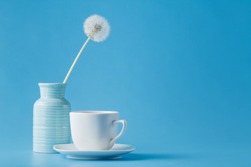 still life with a white tea cup
