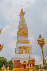 Naklejka premium Wat Phra That Phanom is the sacred area in the south of Nakhon Phanom province, northeastern Thailand.