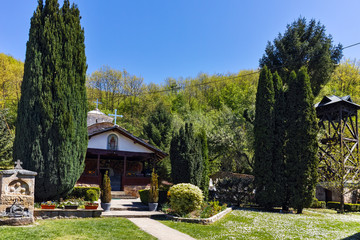 Church and bell tower in Temski monastery St. George, Pirot Region, Republic of Serbia