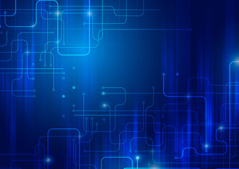 Abstract Technology Blue Background
