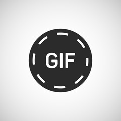 gif animation button icon - obrazy, fototapety, plakaty