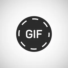 Fotobehang gif animation button icon © hsynff