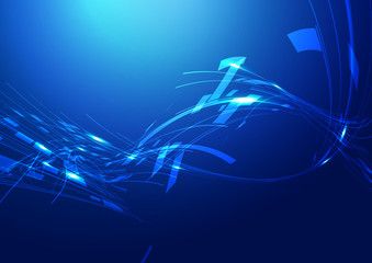 Abstract Technology Blue Background