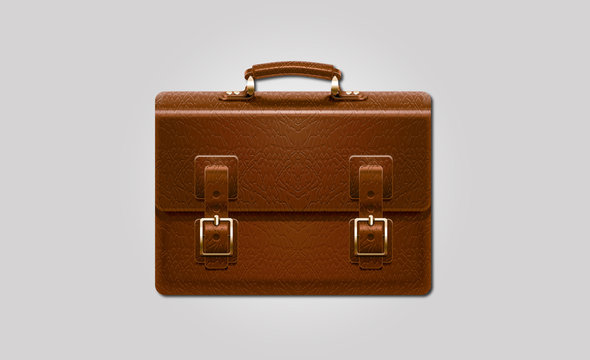 Realistic Briefcase Vector Design
