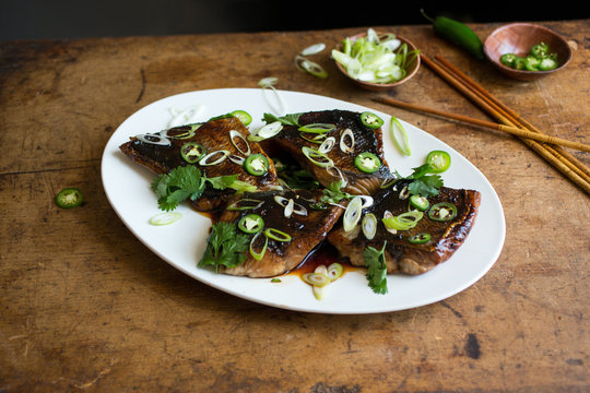Vietnamese bluefish on table