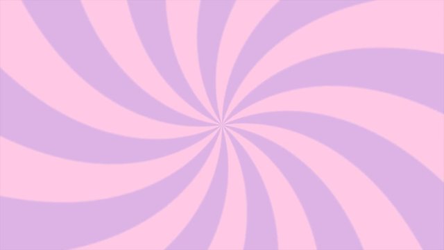 Loop-able animated rotating sunburst with curved pink and violet rays