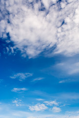 image of clear sky with white clouds on day time for background