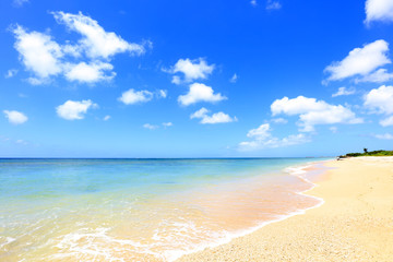 美しい沖縄のビーチと夏空 